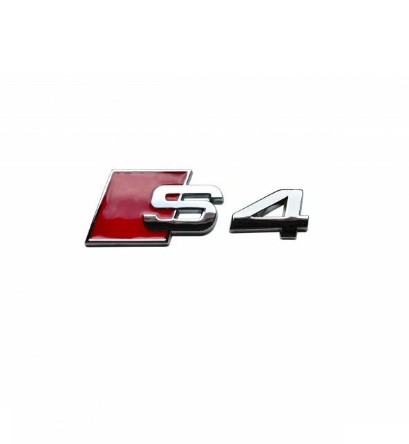 AUDİ S4 ARKA BAGAJ YAZISI KROM  KIRMIZI - resim 1