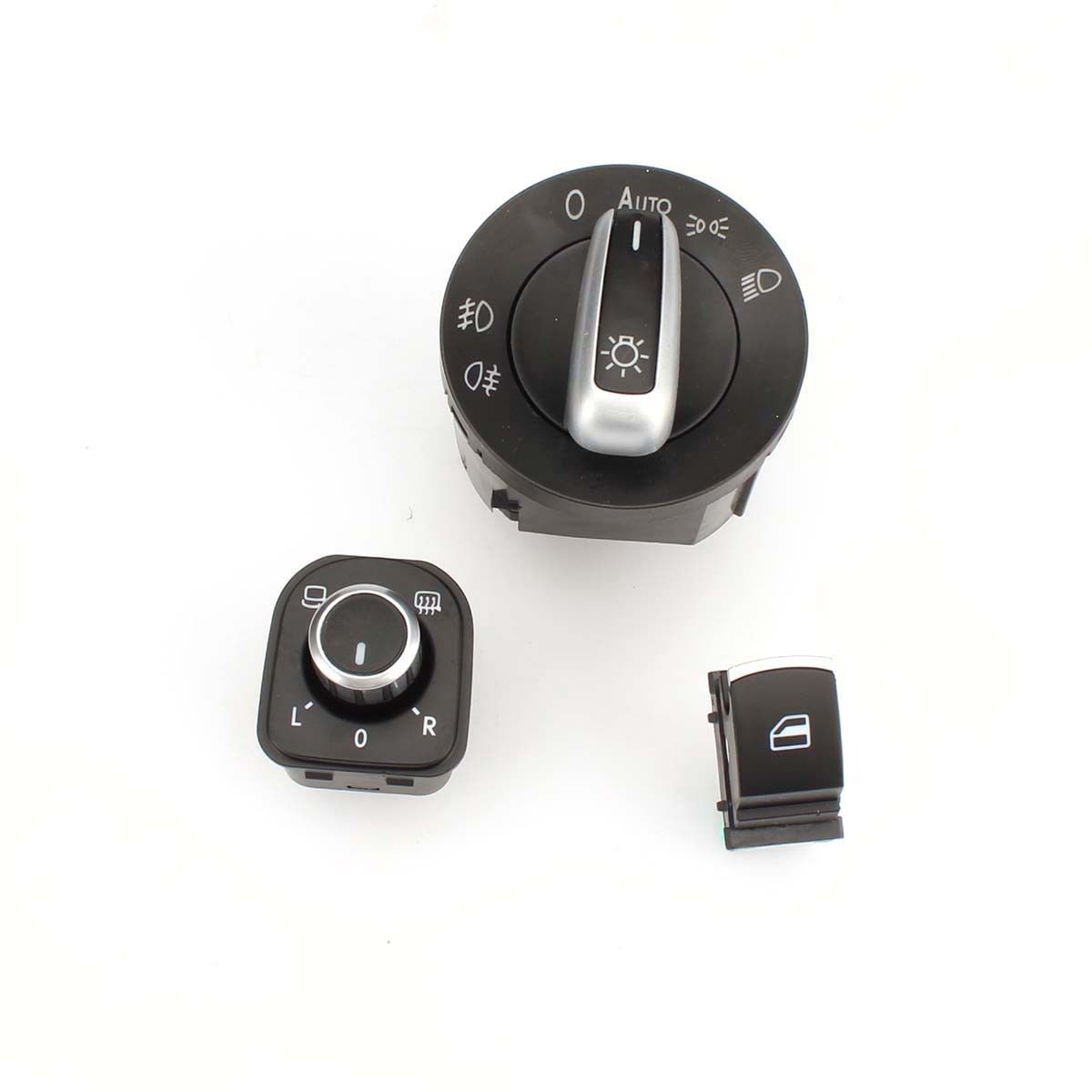 VOLKSWAGEN GOLF 5 2004 - 2009 KONTROL DÜĞMELERİ 3 Lİ KROM SET - resim 1