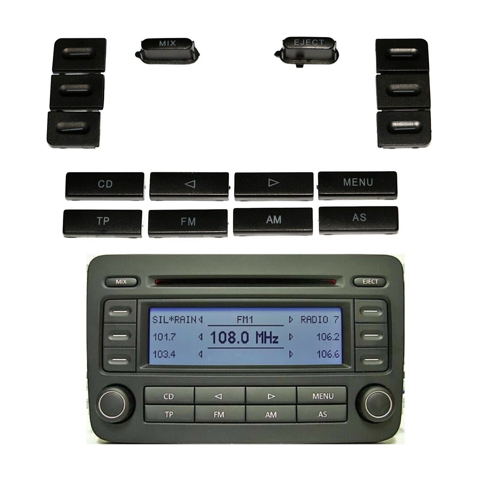 VOLKSWAGEN GOLF 6 2009 - 2013 RADYO PARÇA TUŞ DÜĞMESİ - resim 1